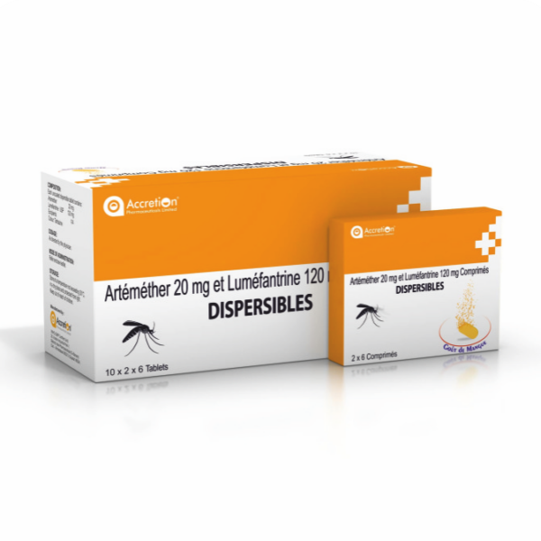 Artemether 20 mg & Lumefantrine 120 mg Dispersible Tablets