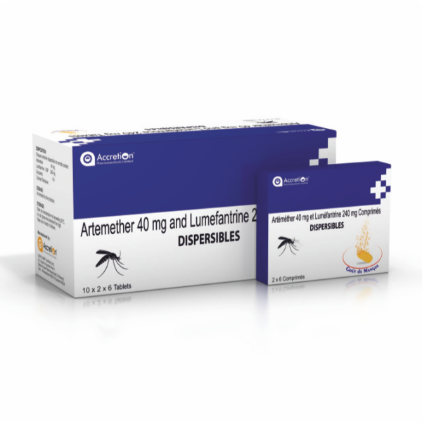 Artemether 40 mg & Lumefantrine 240 mg Dispersible Tablets