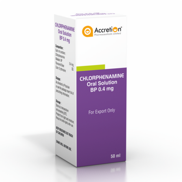 Chlorphenamine Oral Solution BP 0 4 mg
