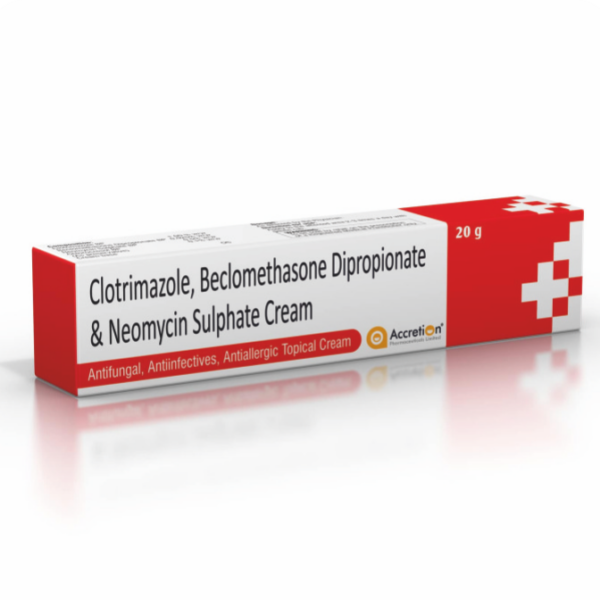 Clotrimazole, Beclomethasone Dipropionate & Neomycin Sulphate Cream