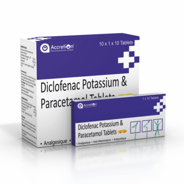 Diclofenac Potassium & Paracetamol Tablets