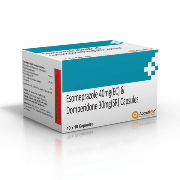 Esomeprazole 40mg (EC) & Domperidone 30mg (SR) Capsules