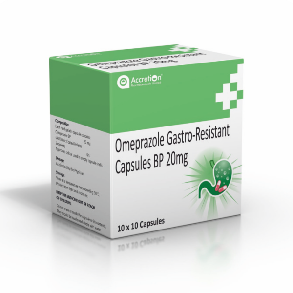 Omeprazole Gastro Resistant Capsules BP 20mg