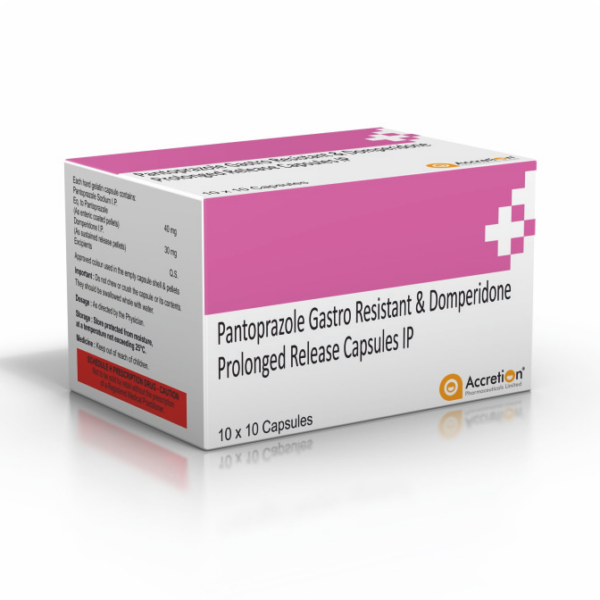 Pantoprazole Gastro Resistant & Domperidone Prolonged Release Capsules IP