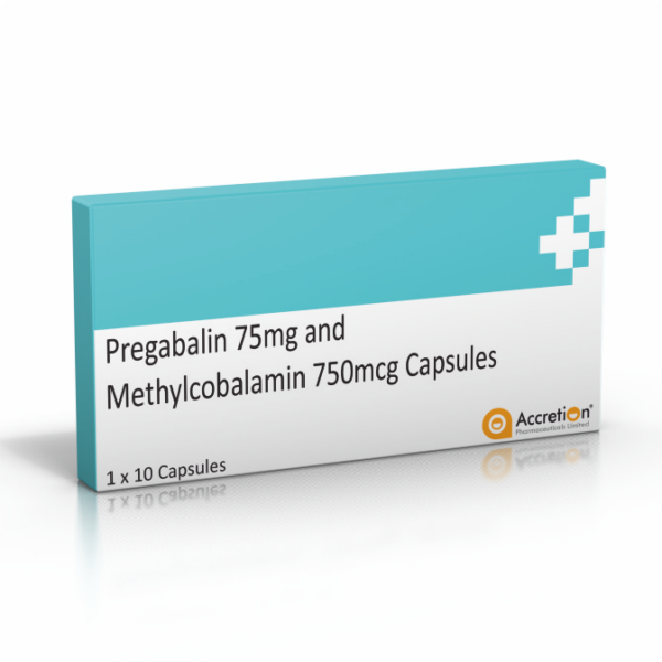 Pregabalin 75mg and Methylcobalamin 750mcg Capsules