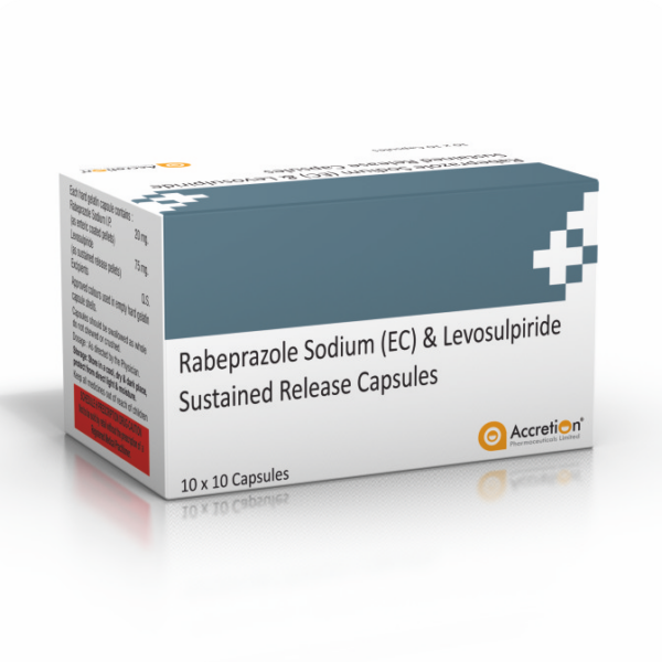 Rabeprazole Sodium (EC) & Levosulpiride Sustained Release Capsules