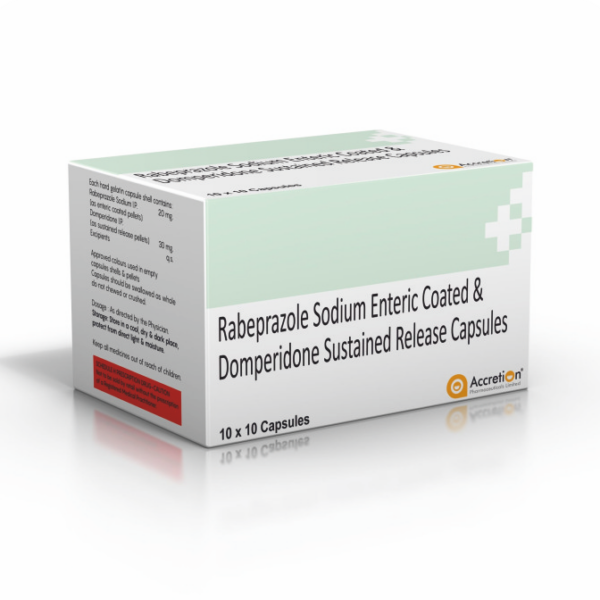 Rabeprazole Sodium Enteric Coated & Domperidone Sustained Release Capsules